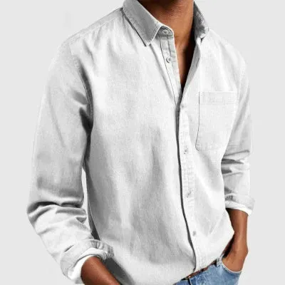 2024 Men’s Long Sleeve Shirt with Lapel – Stylish & Comfortable New Arrival