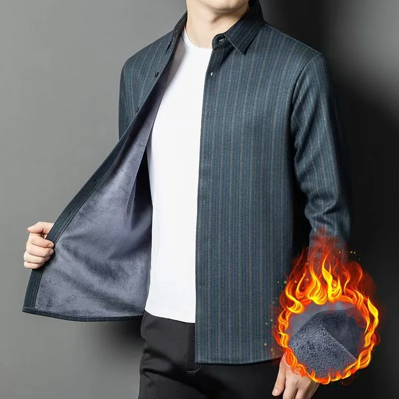 🔥2025 HOT SALE - 55% OFF🔥Premium Men's Wool & Silk Warm Shirt