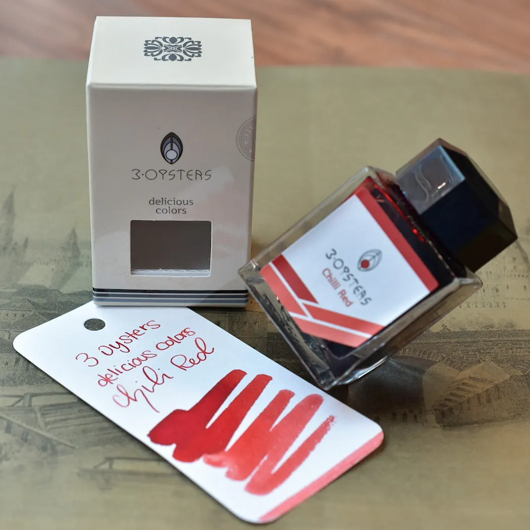 3 Oysters Chili Red Ink Bottle