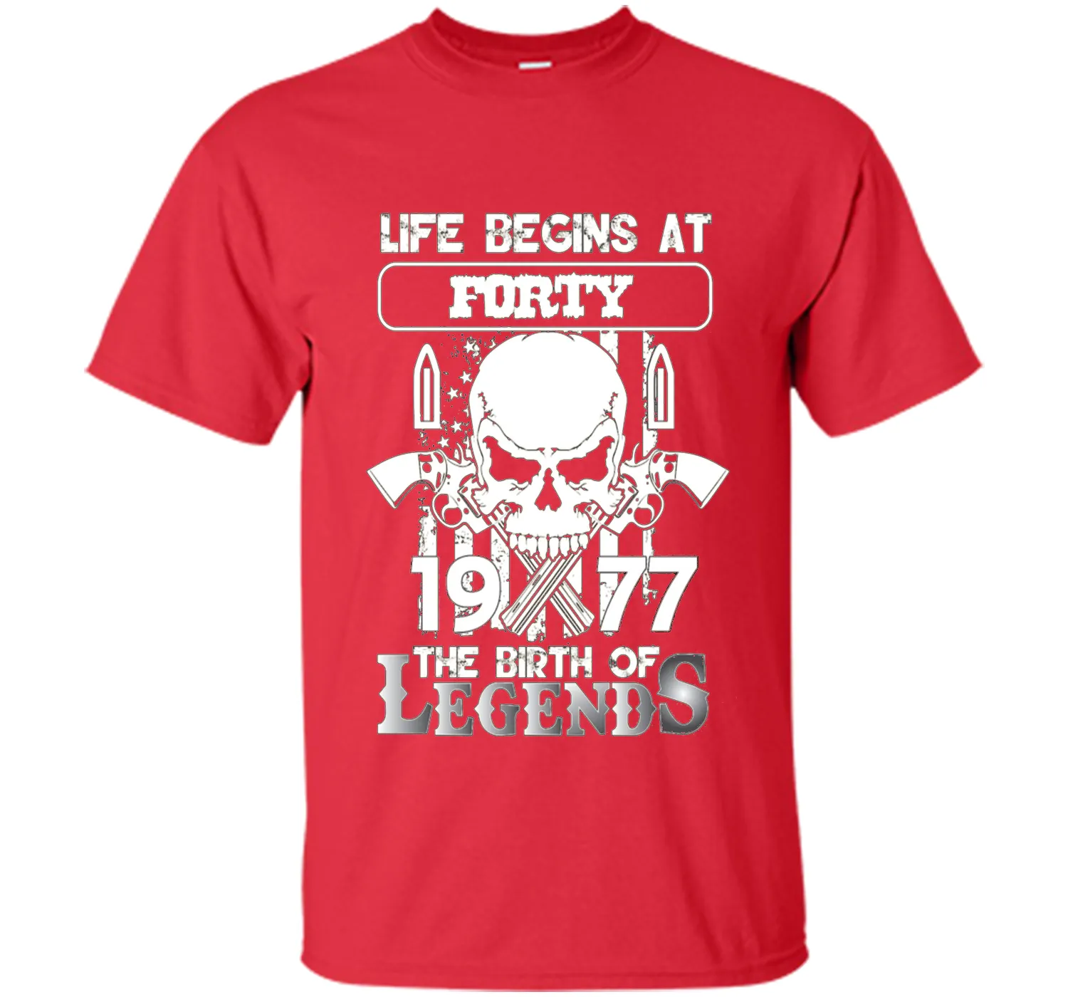40th Birthday Gifts 1977 The Birth Of Legends T-Shirt t-shirt