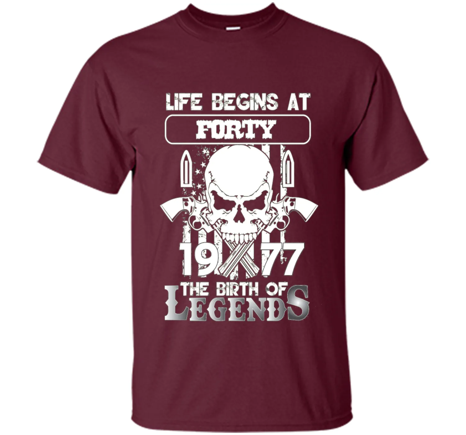 40th Birthday Gifts 1977 The Birth Of Legends T-Shirt t-shirt