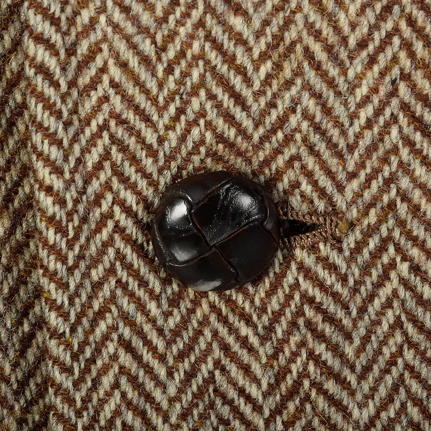 41 Medium 1950s Mens Brown Wool Tweed Coat
