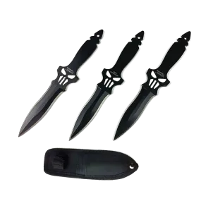 6" Overall 3 PC Throwing Knife Set w/ Sheath