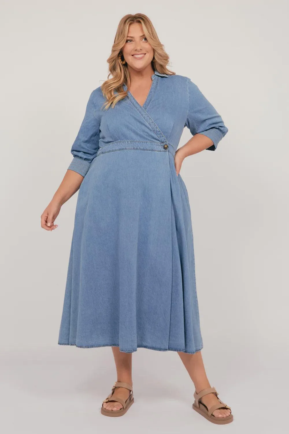 ADRIFT WENDY CHAMBRAY DRESS