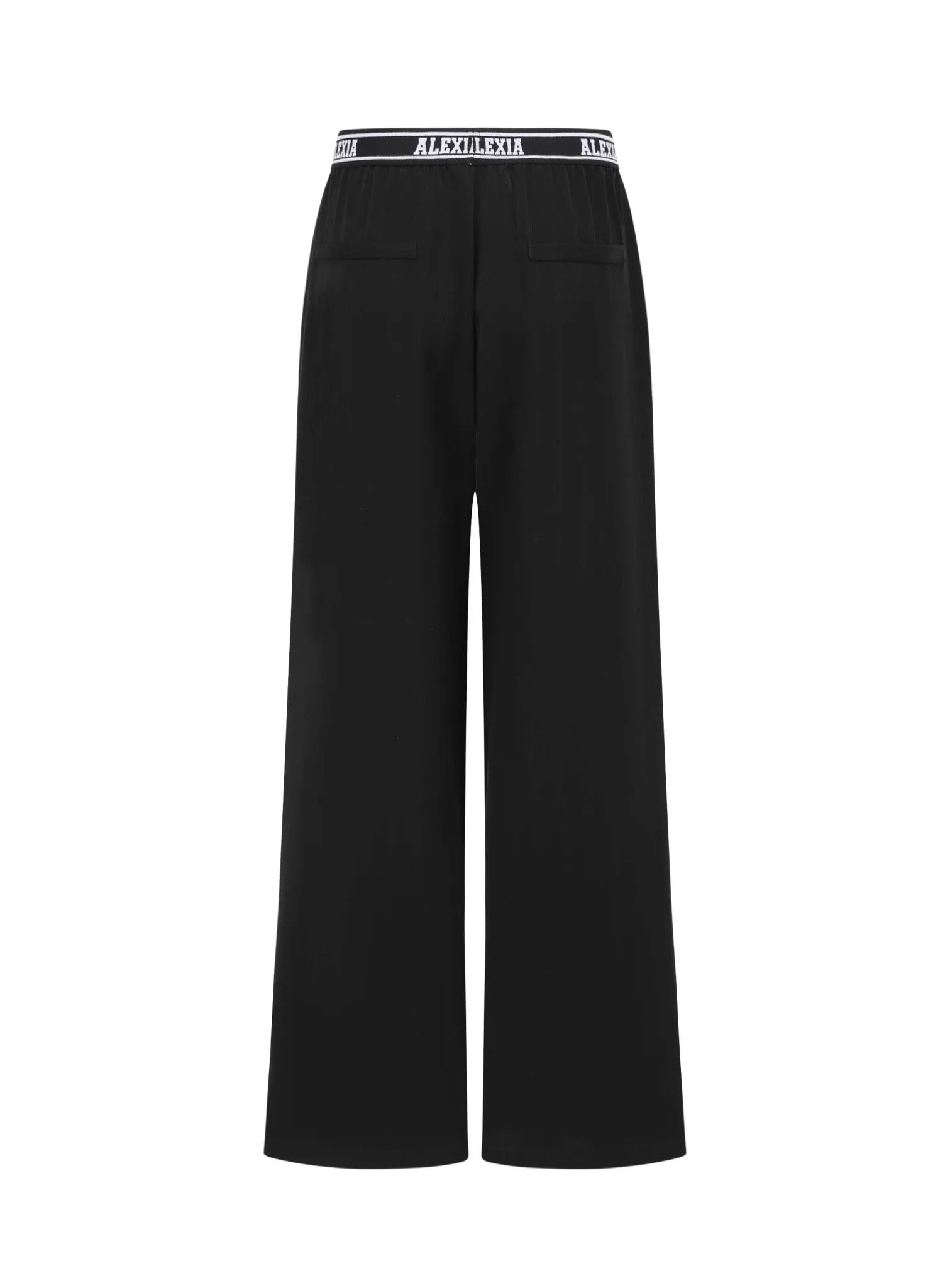 Alexia High-Waist Wide-Leg Trousers in Black