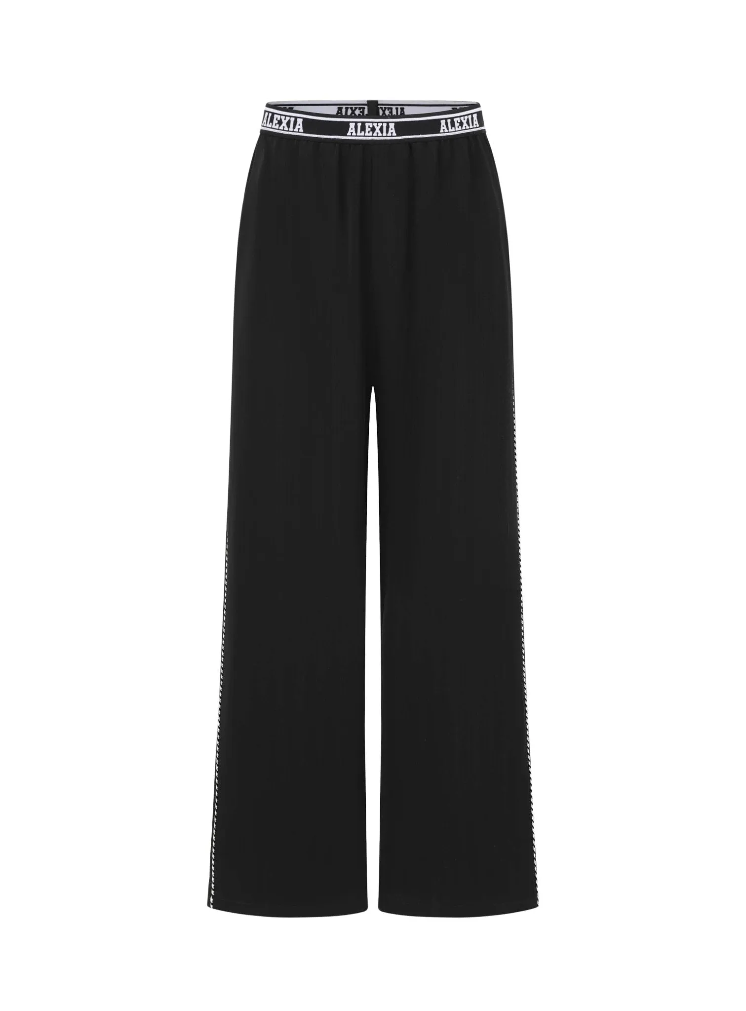 Alexia High-Waist Wide-Leg Trousers in Black