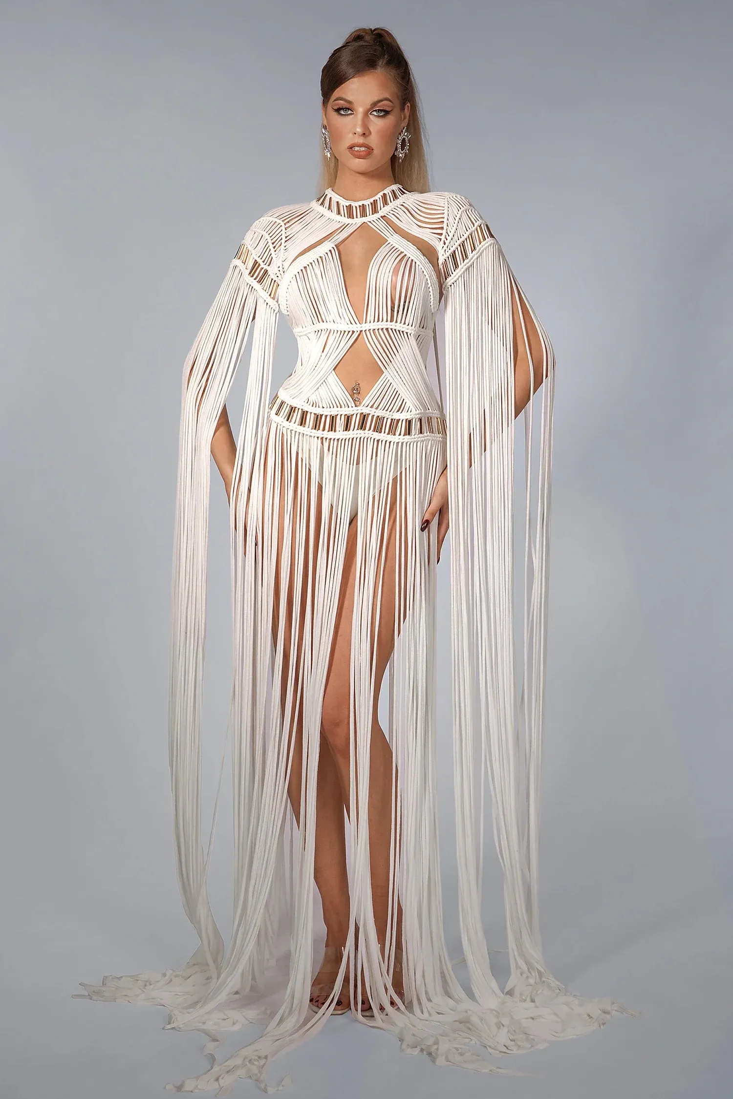 Amarii Fringe Maxi Knit Mress