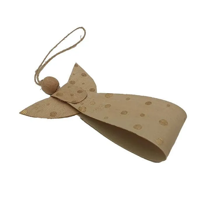 Angel Ornament Gold Dots, set of 3 - Fairtrade
