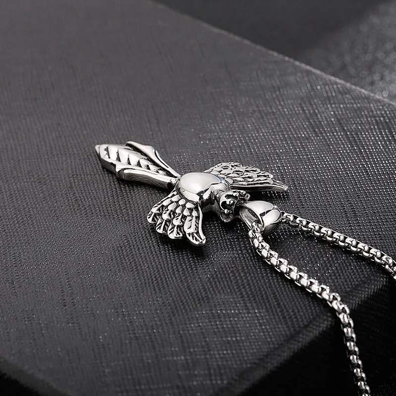 Angel Wings Stainless Steel Men's Pendant - Unique European and American Fashion Jewelry