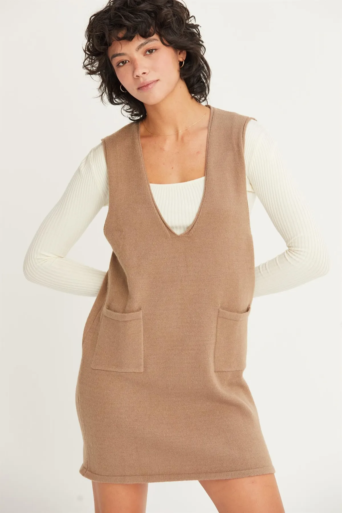 Autumn Air Pinafore Mini Dress