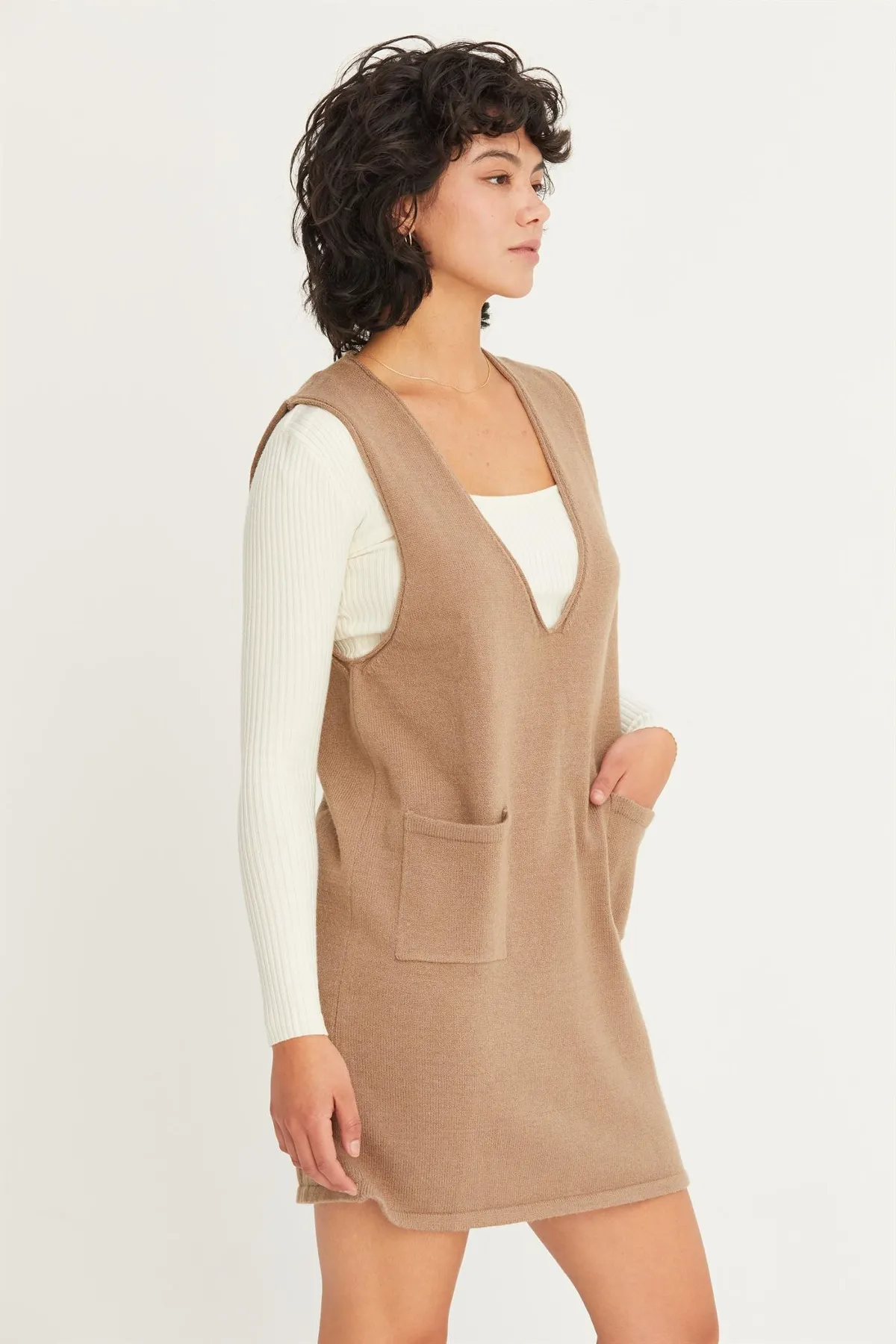 Autumn Air Pinafore Mini Dress