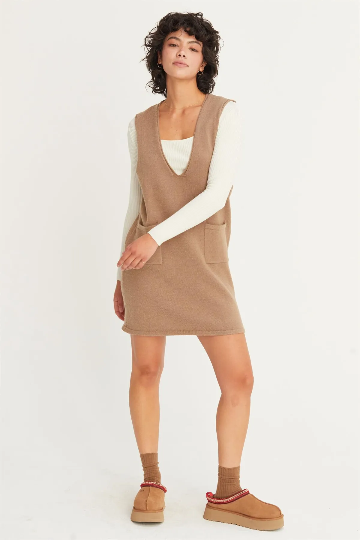 Autumn Air Pinafore Mini Dress