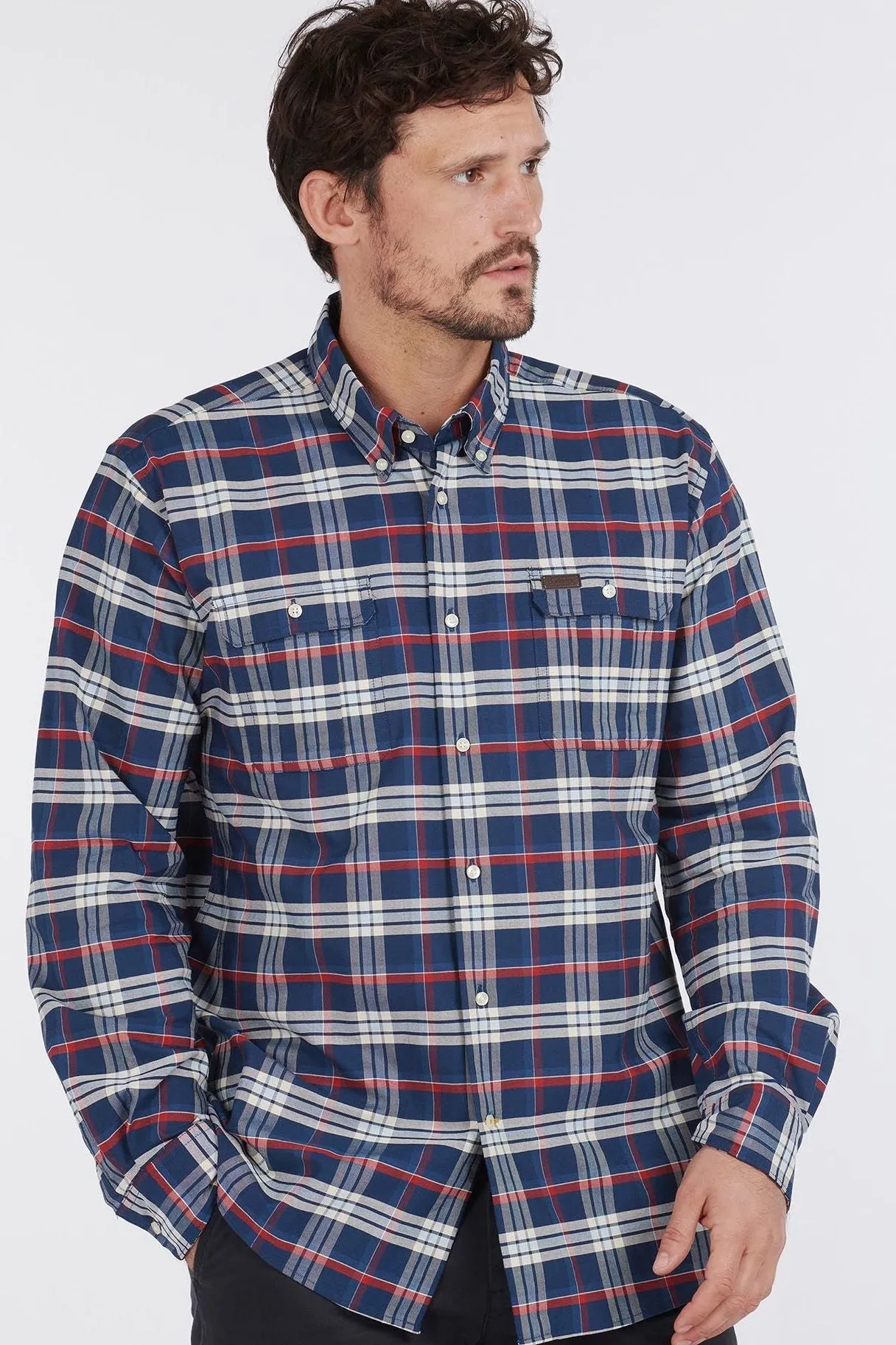 Barbour Shirt-Barton-Coolmax-Navy-MSH4885NY91
