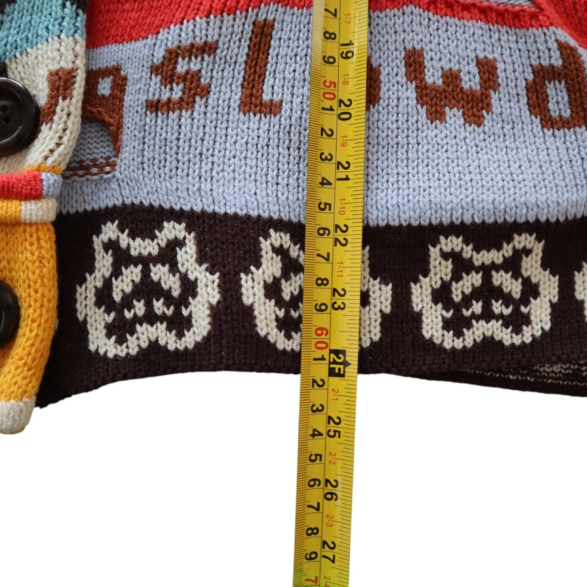 BDG Urban Outfitters Slowdown Patterned Button-Up Cardigan Sweater S Multicolor