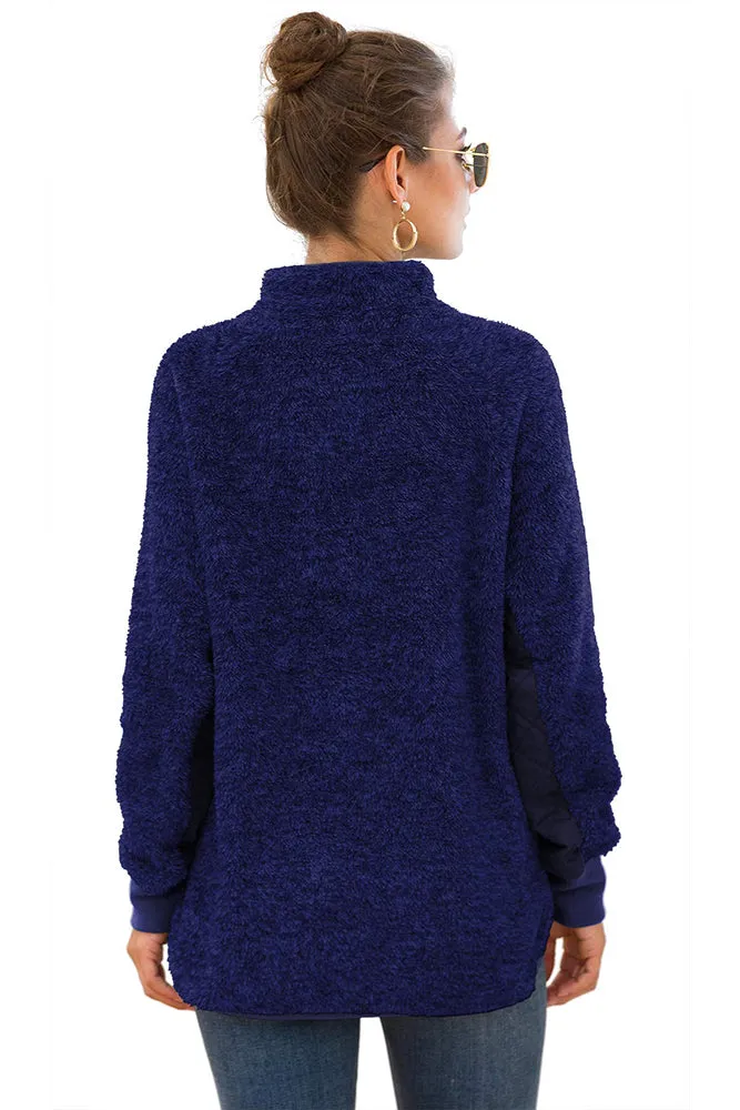 Bettysays Long Sleeves Sweatshirts Outwear with Pocket