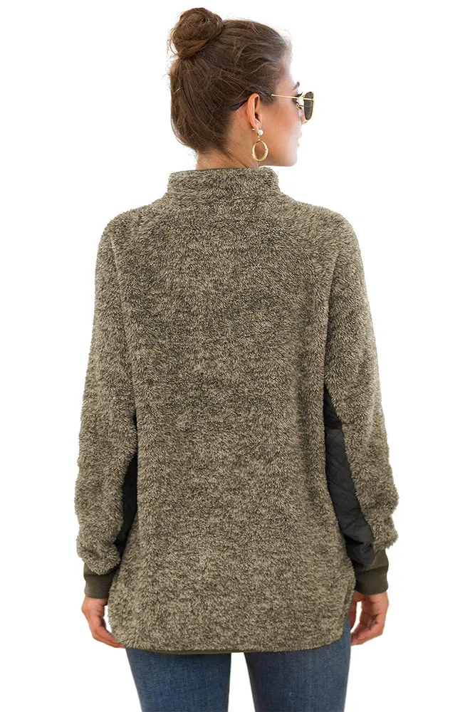 Bettysays Long Sleeves Sweatshirts Outwear with Pocket