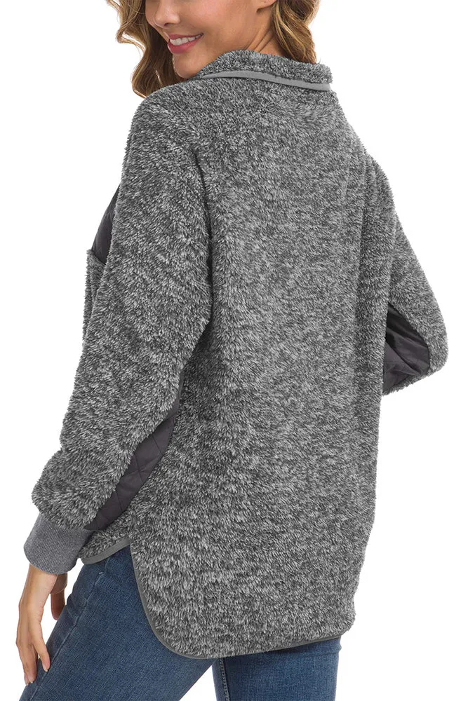 Bettysays Long Sleeves Sweatshirts Outwear with Pocket