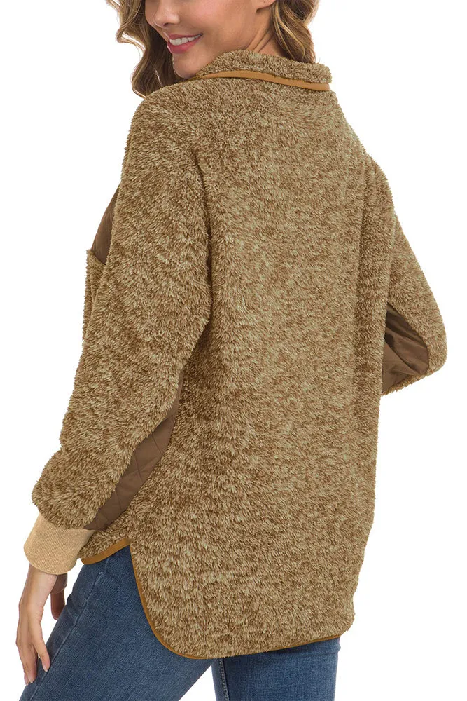 Bettysays Long Sleeves Sweatshirts Outwear with Pocket