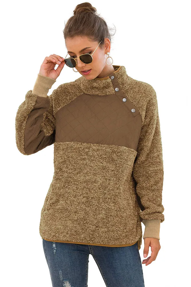 Bettysays Long Sleeves Sweatshirts Outwear with Pocket