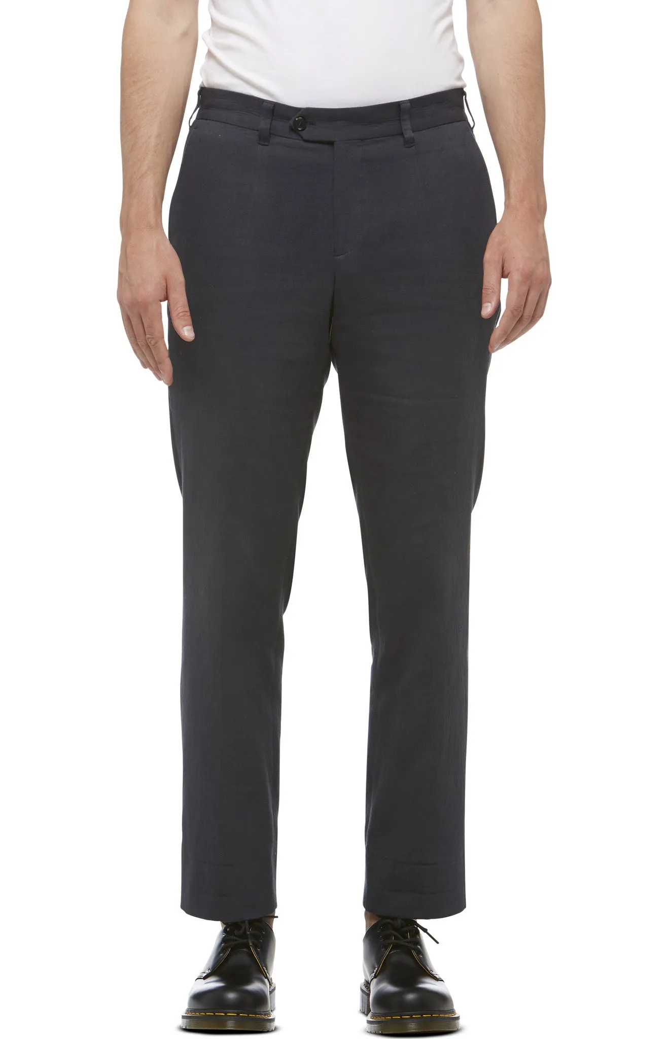 Black Cotton Grunge Wash Trouser