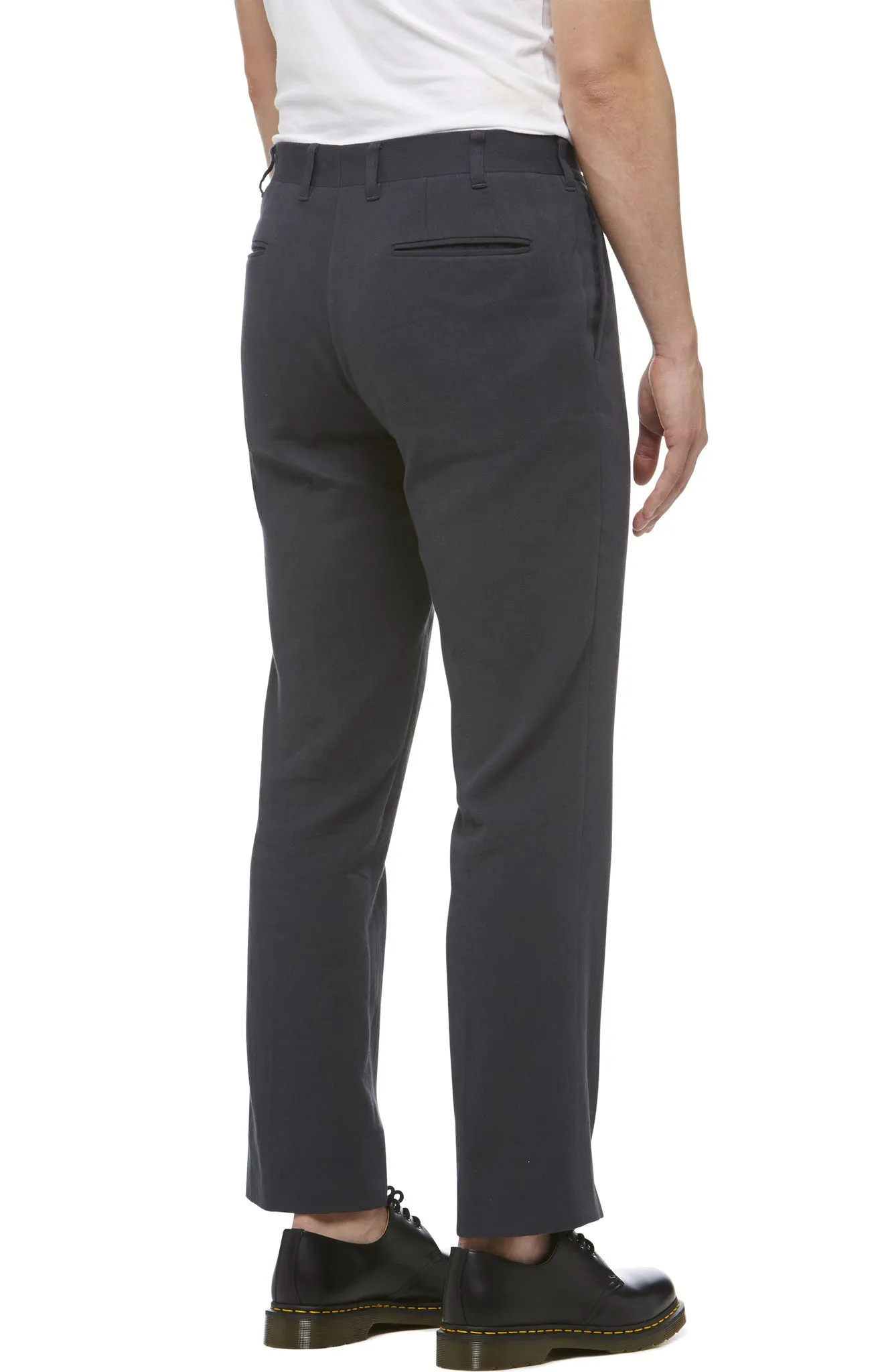 Black Cotton Grunge Wash Trouser