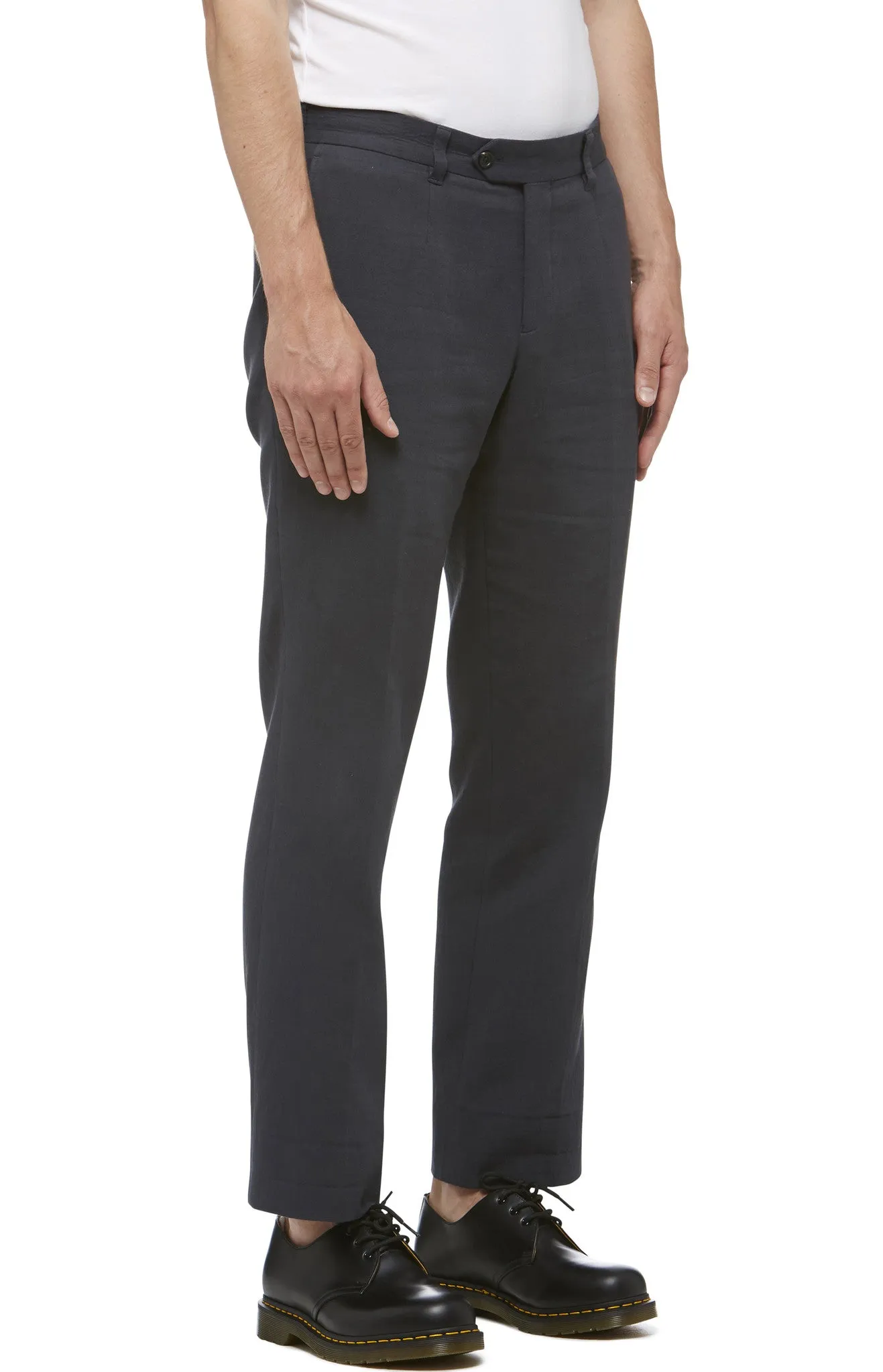 Black Cotton Grunge Wash Trouser