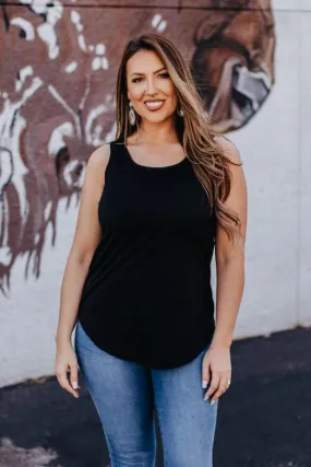 Black Sleeveless Tank Top