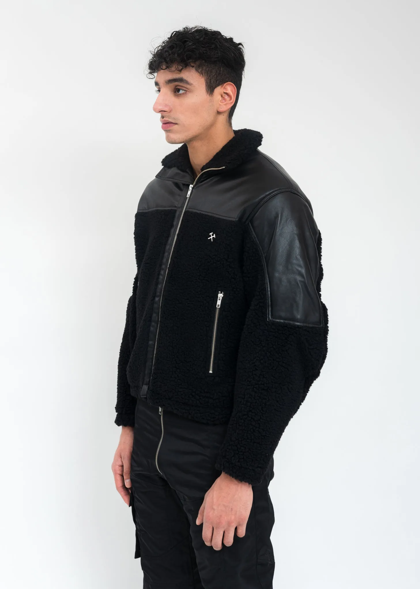 Black Two Tone Fleece Jacket