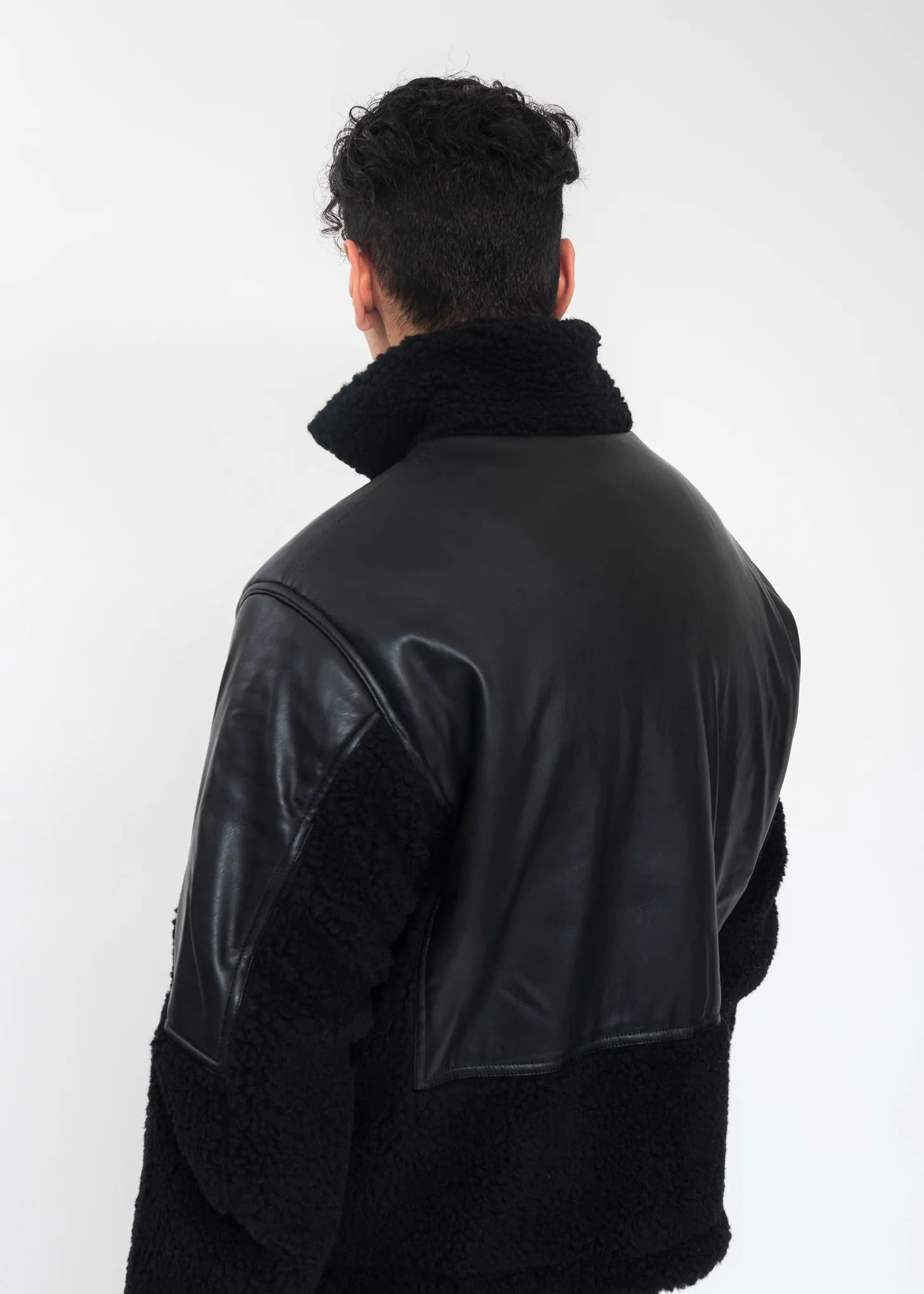 Black Two Tone Fleece Jacket