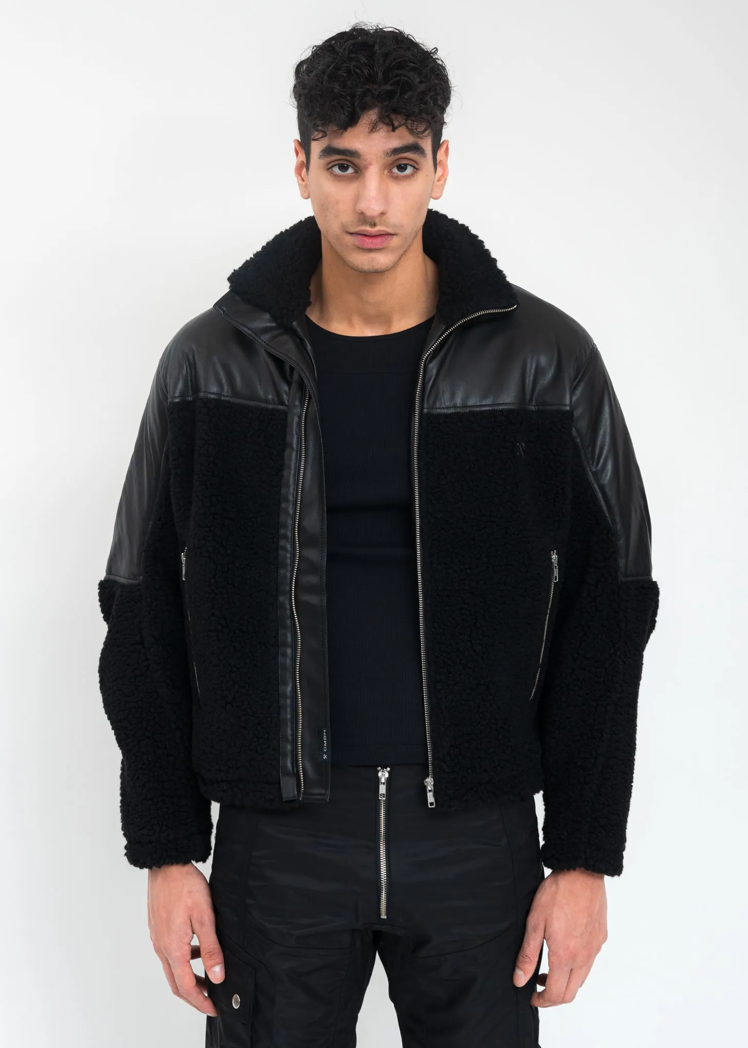 Black Two Tone Fleece Jacket