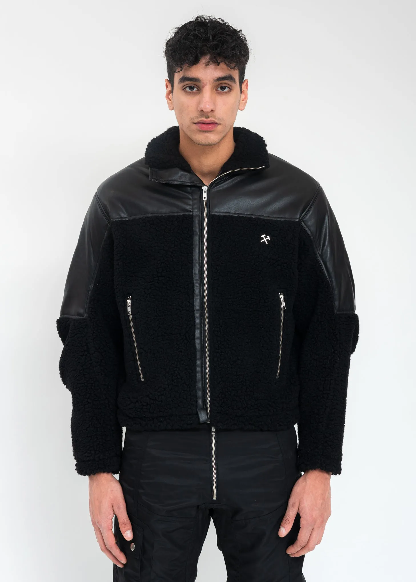 Black Two Tone Fleece Jacket
