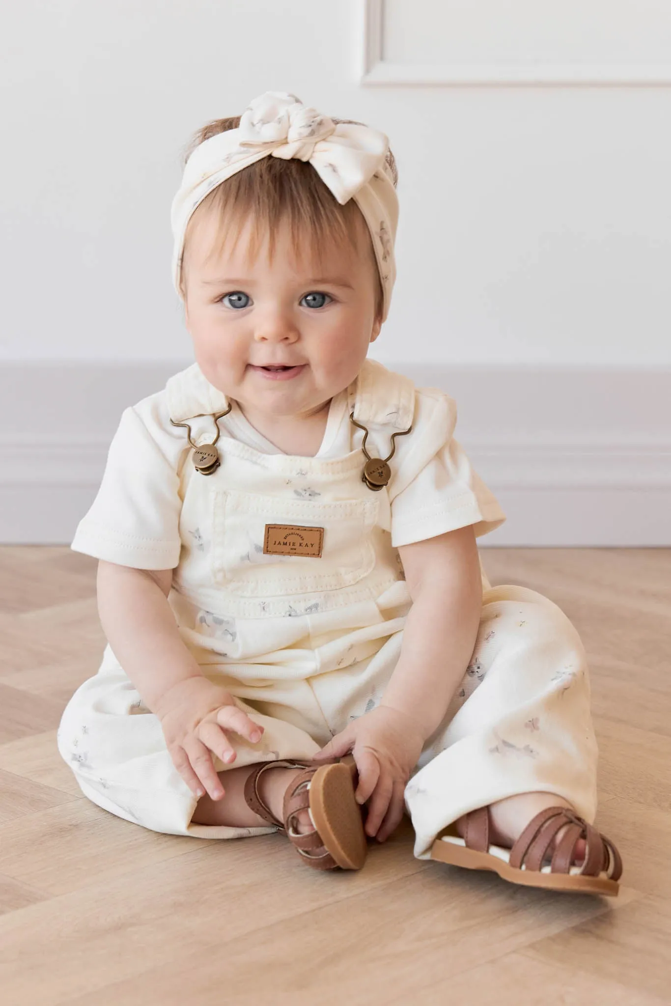 Blair Overall - Playful Kittens Whisper White Large