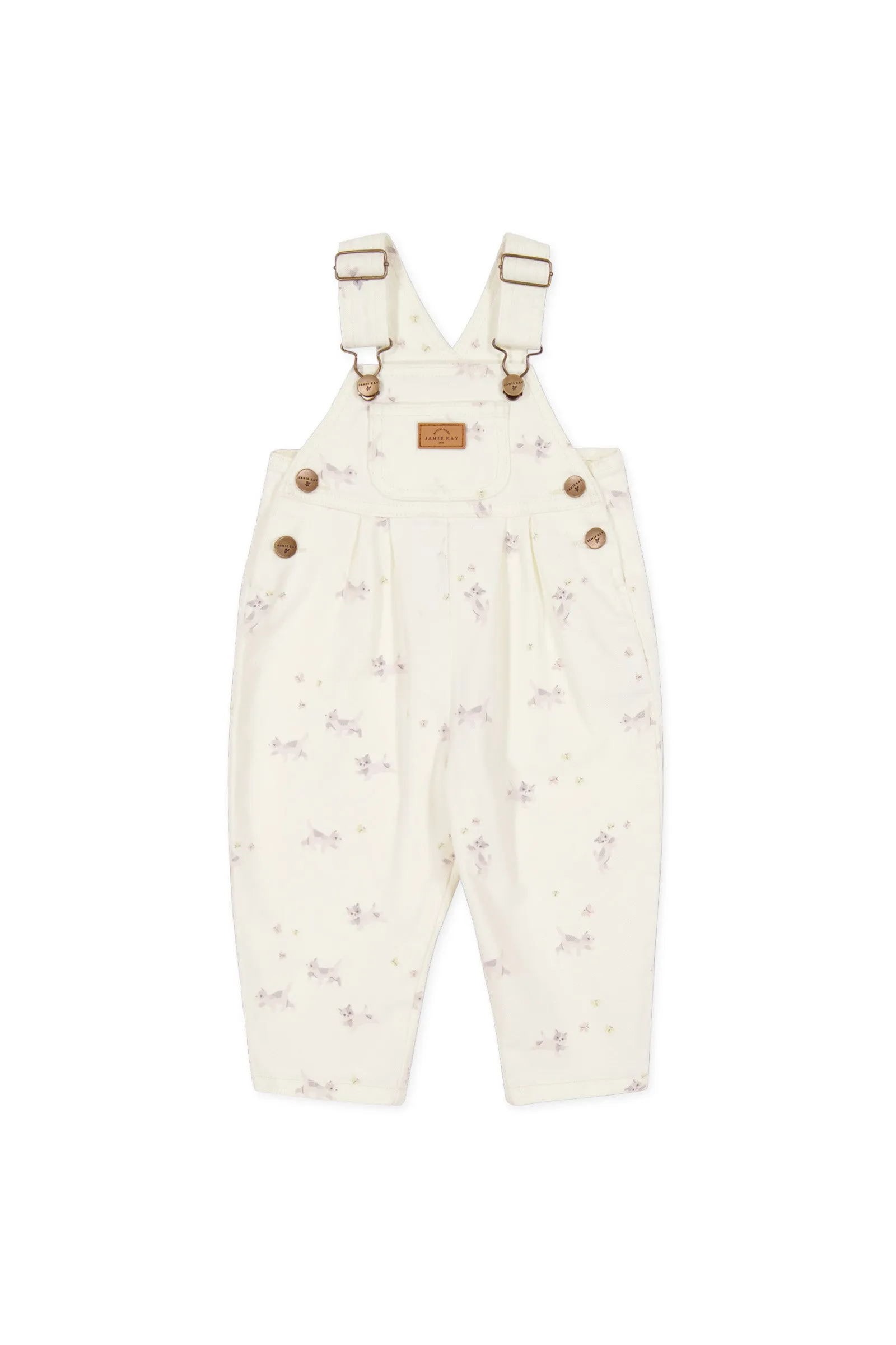 Blair Overall - Playful Kittens Whisper White Large