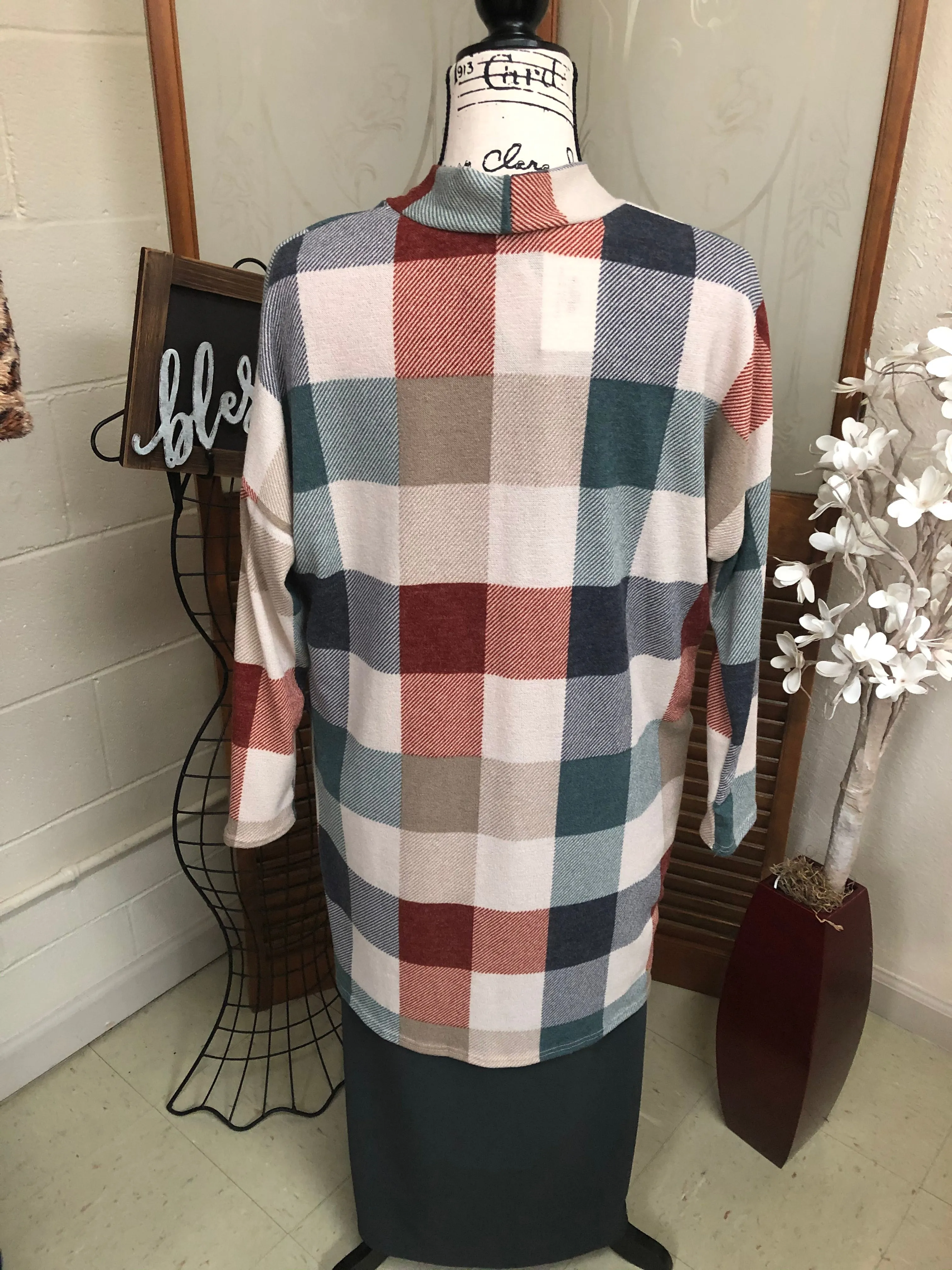 Bold Check Cardigan