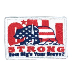 CALI Strong Bear How Big's Your Brave? Hook-and-Loop 2x3 Morale Patch