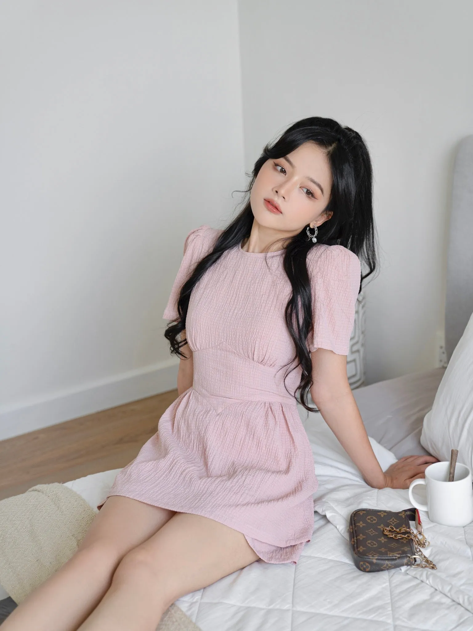 Camie Pink Puffy One Set - Gu Fashion | Vietnam Fashion