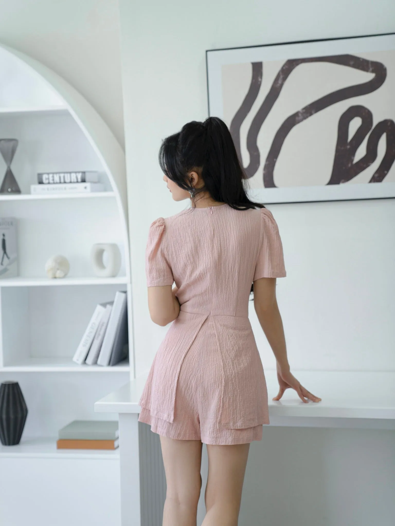 Camie Pink Puffy One Set - Gu Fashion | Vietnam Fashion