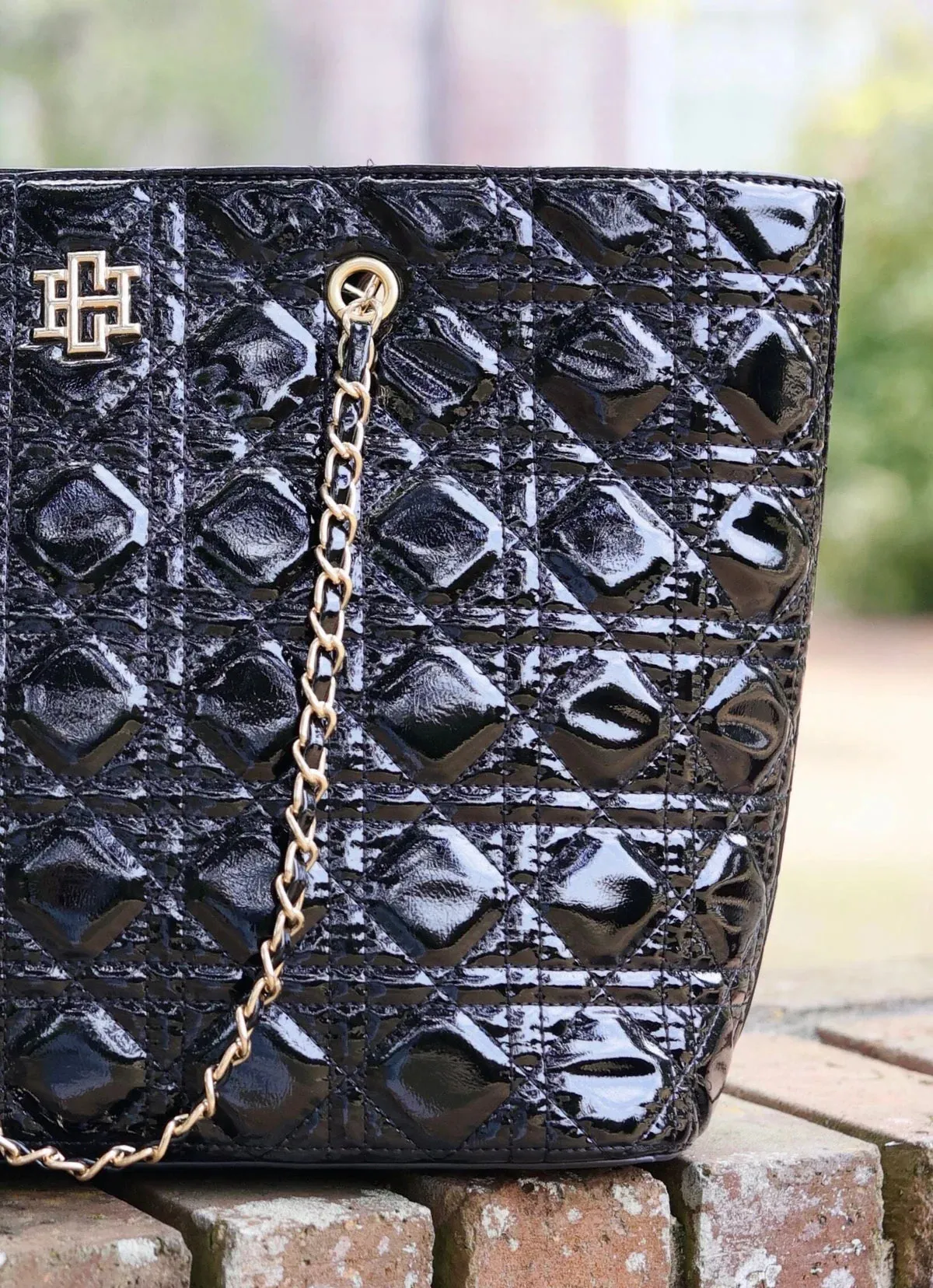 Caroline Hill Quentin Quilted Tote Black