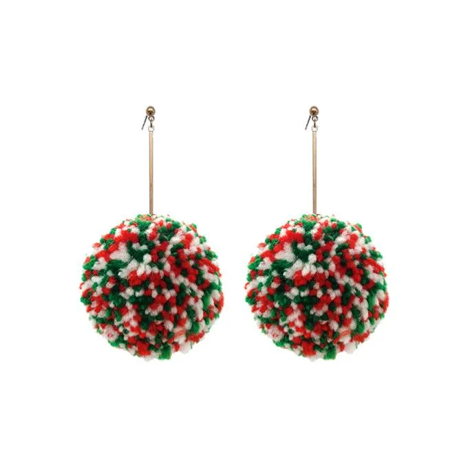 Christmas PomPom Earrings