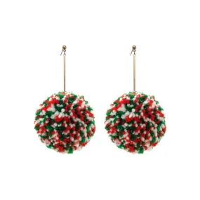Christmas PomPom Earrings