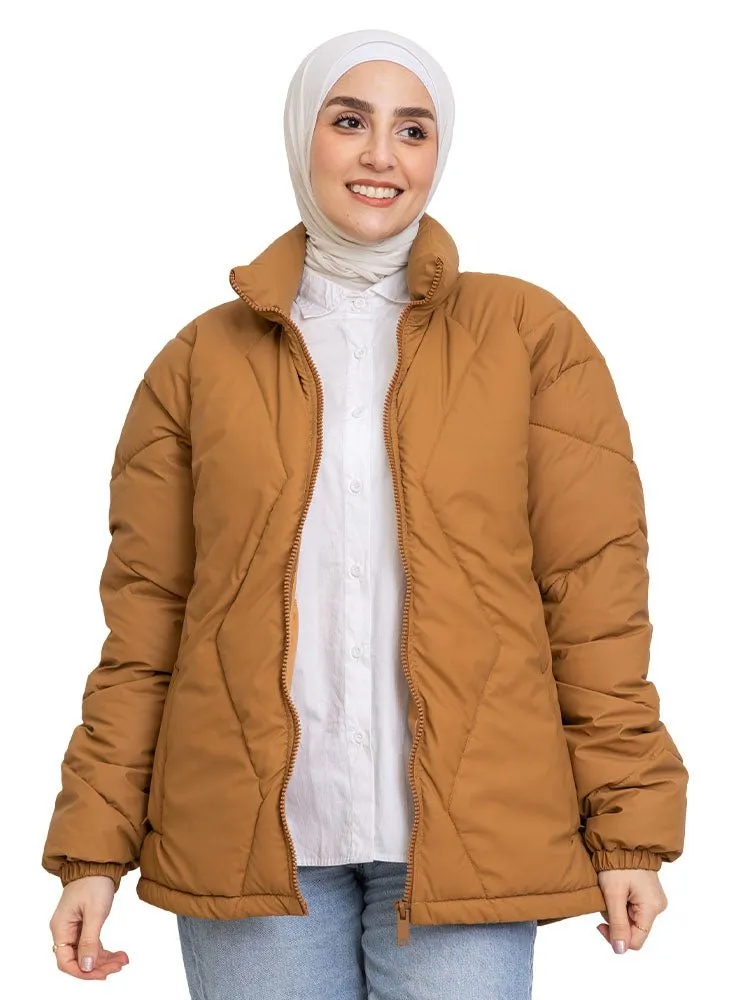 Coffee Puffer Jacket 10