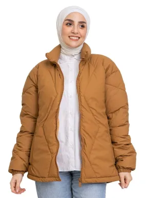 Coffee Puffer Jacket 10