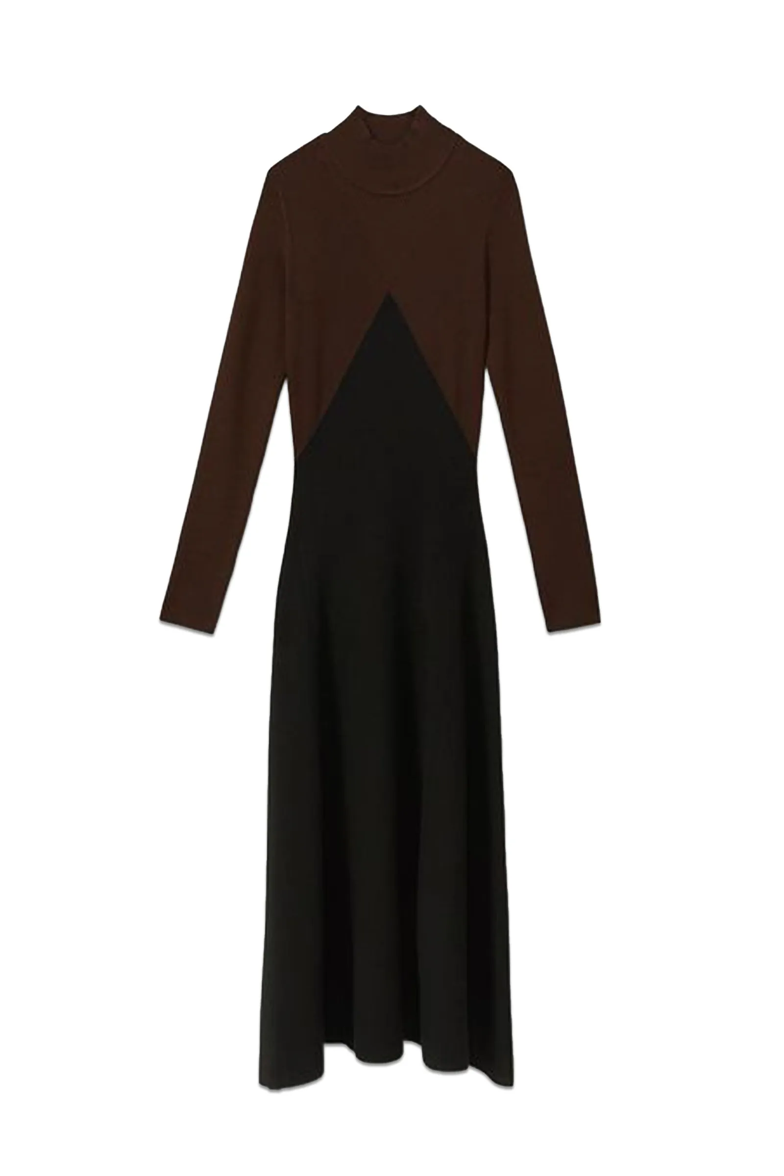 Colourblock Ribbed Midi Dress
