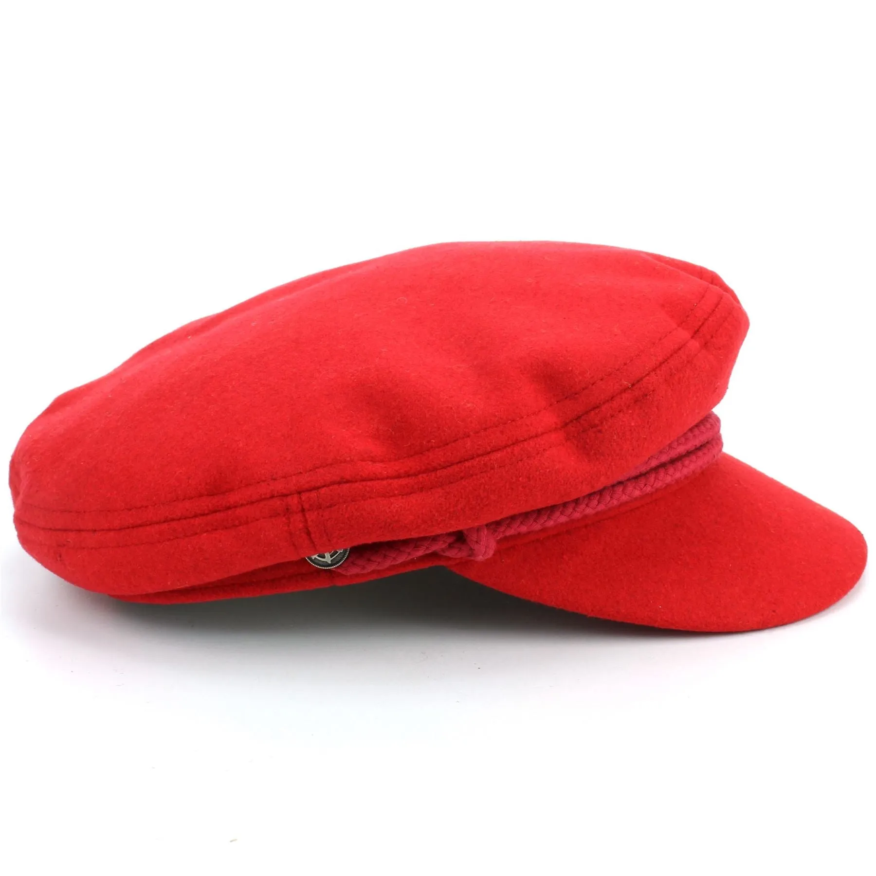 Cord Captain's Breton Cap - Red