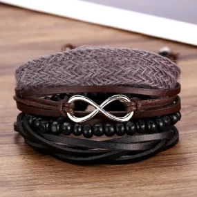 Creative Hemp Rope Braided Men's Leather Bracelet