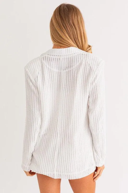crochet boyfriend blazer