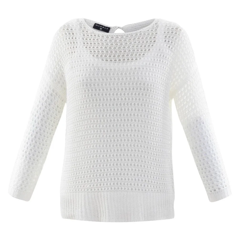 Crochet Open Back Sweater