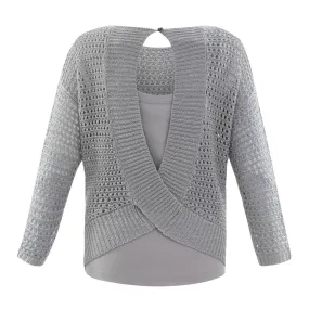Crochet Open Back Sweater