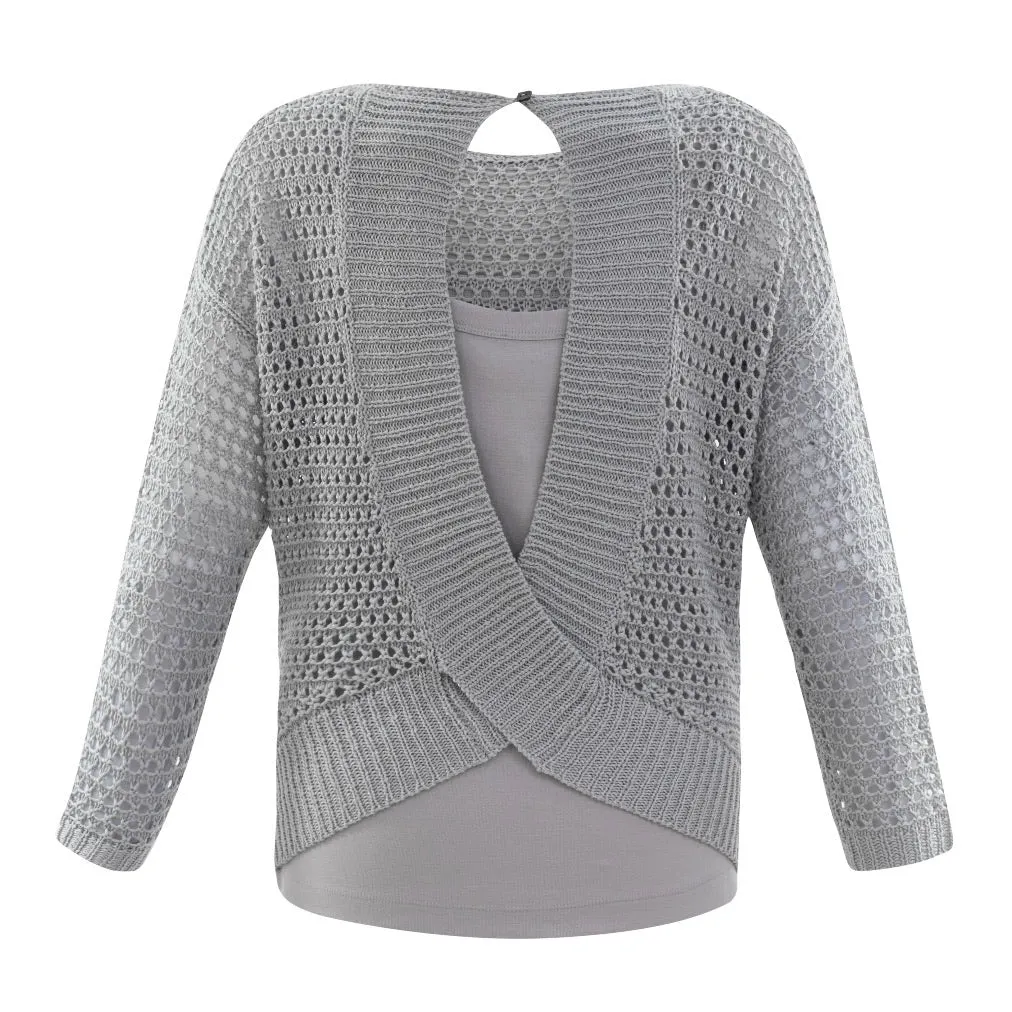 Crochet Open Back Sweater