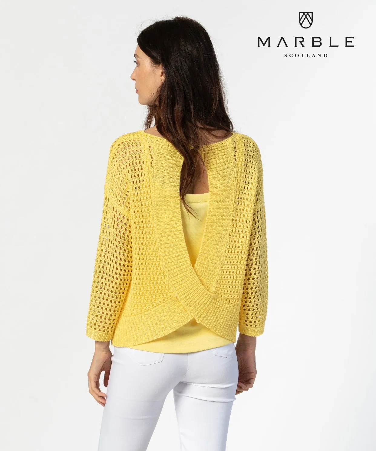 Crochet Open Back Sweater